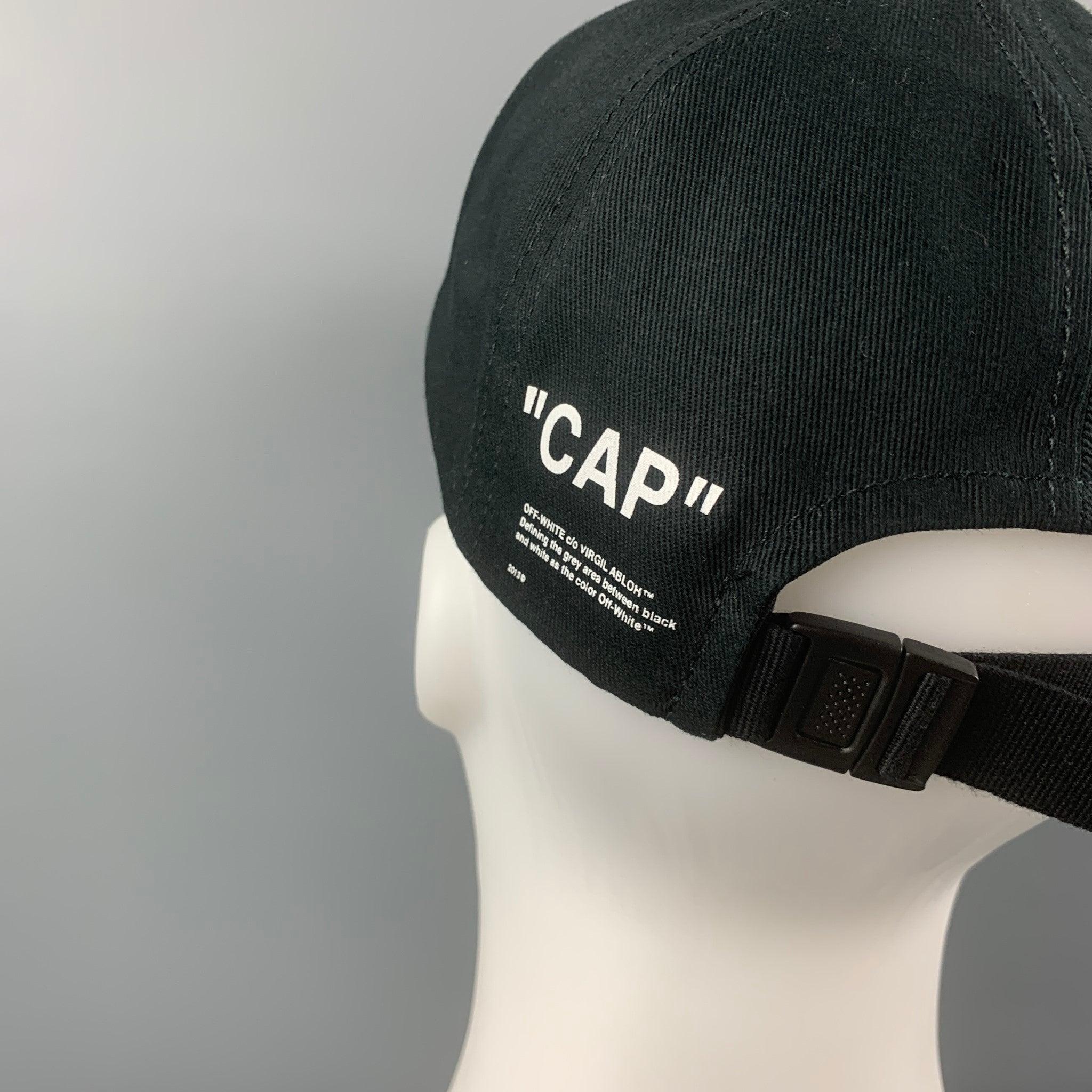 OFF-WHITE Black Graphic Cotton CAP Hat 2