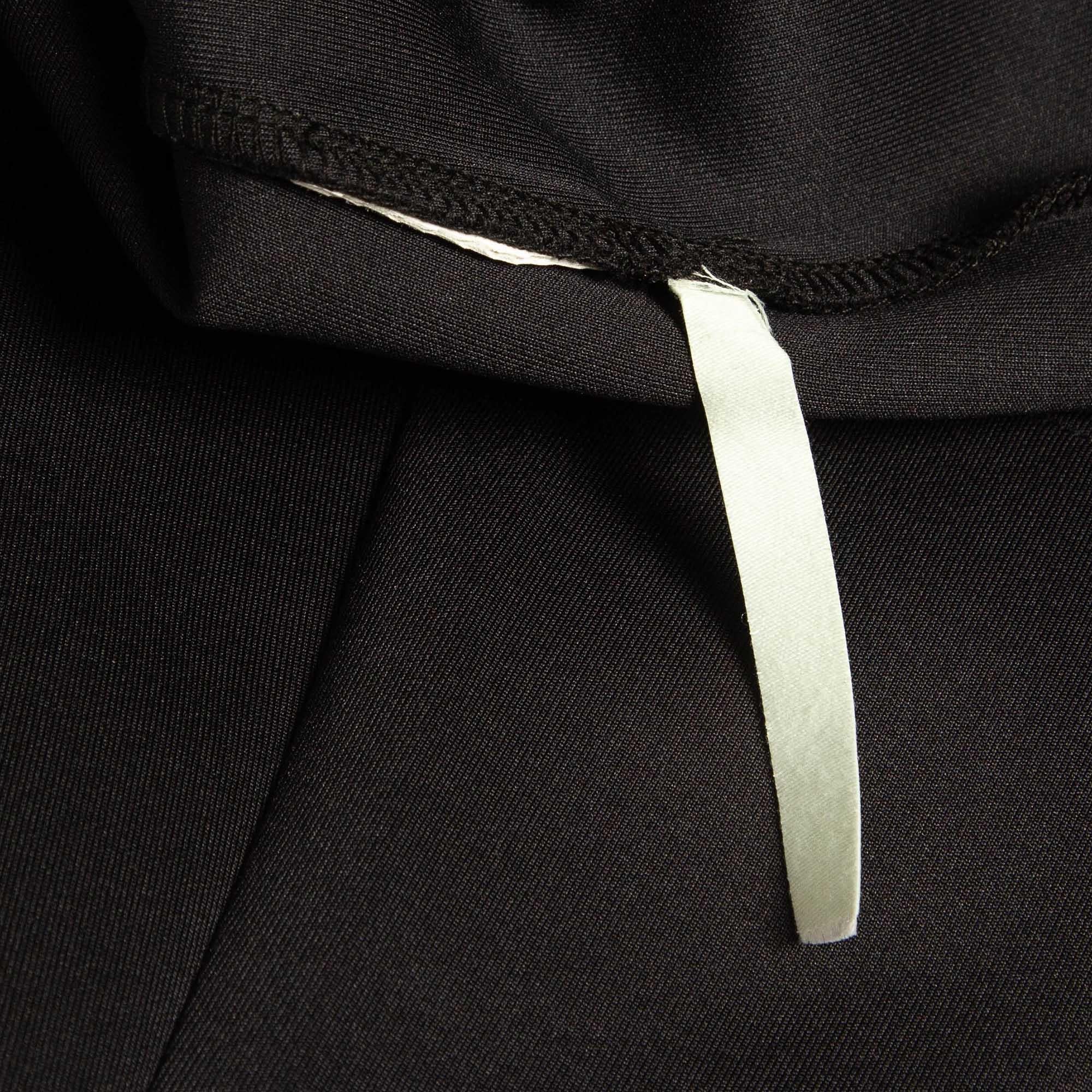 Off-White Black Jersey Active Wear T-shirt and Leggings Set S For Sale 1