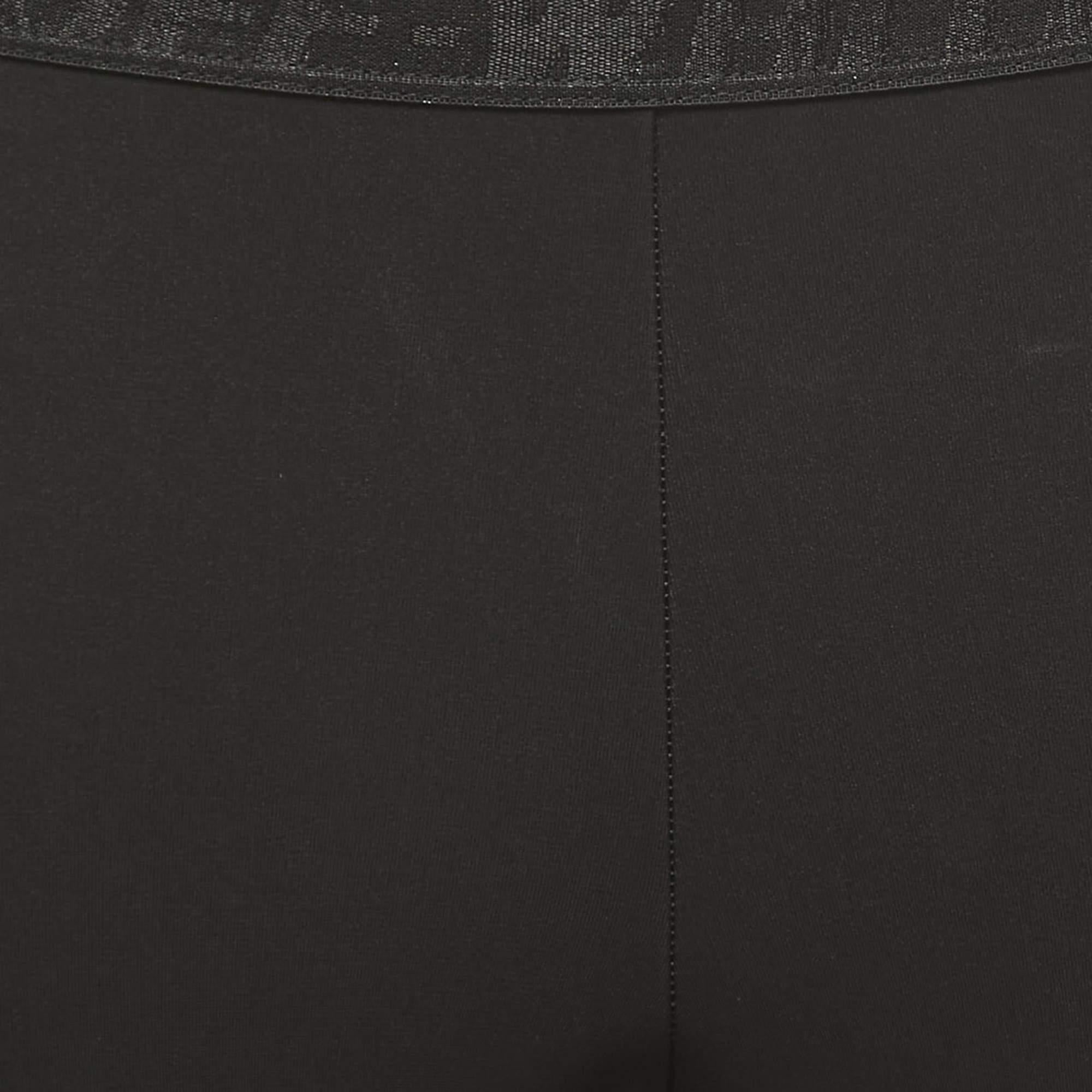 Off-White Black Jersey Side Stripe Detailed Leggings XS In Good Condition For Sale In Dubai, Al Qouz 2