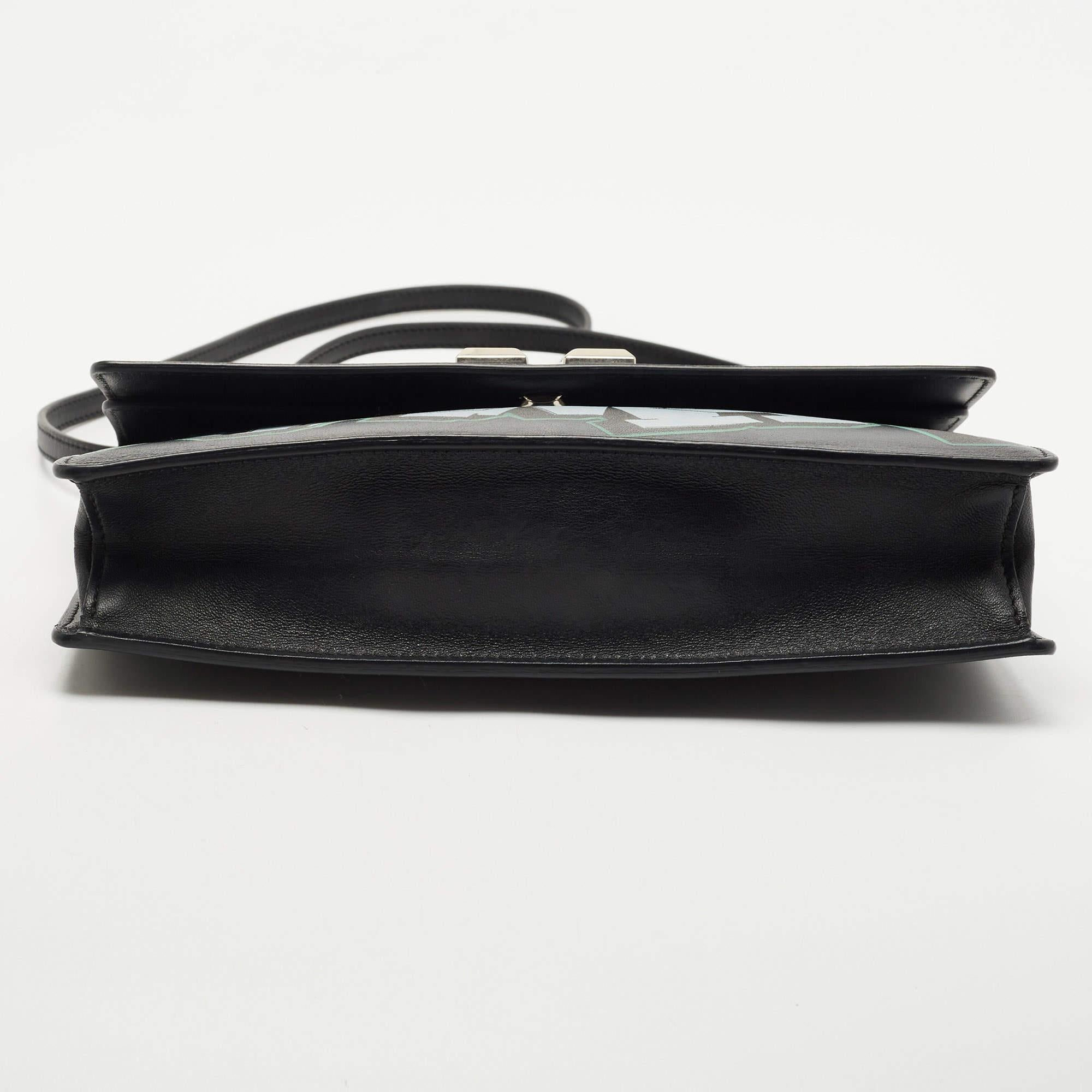 Off-White Black Leather 1.0 Jitney Crossbody Bag 1