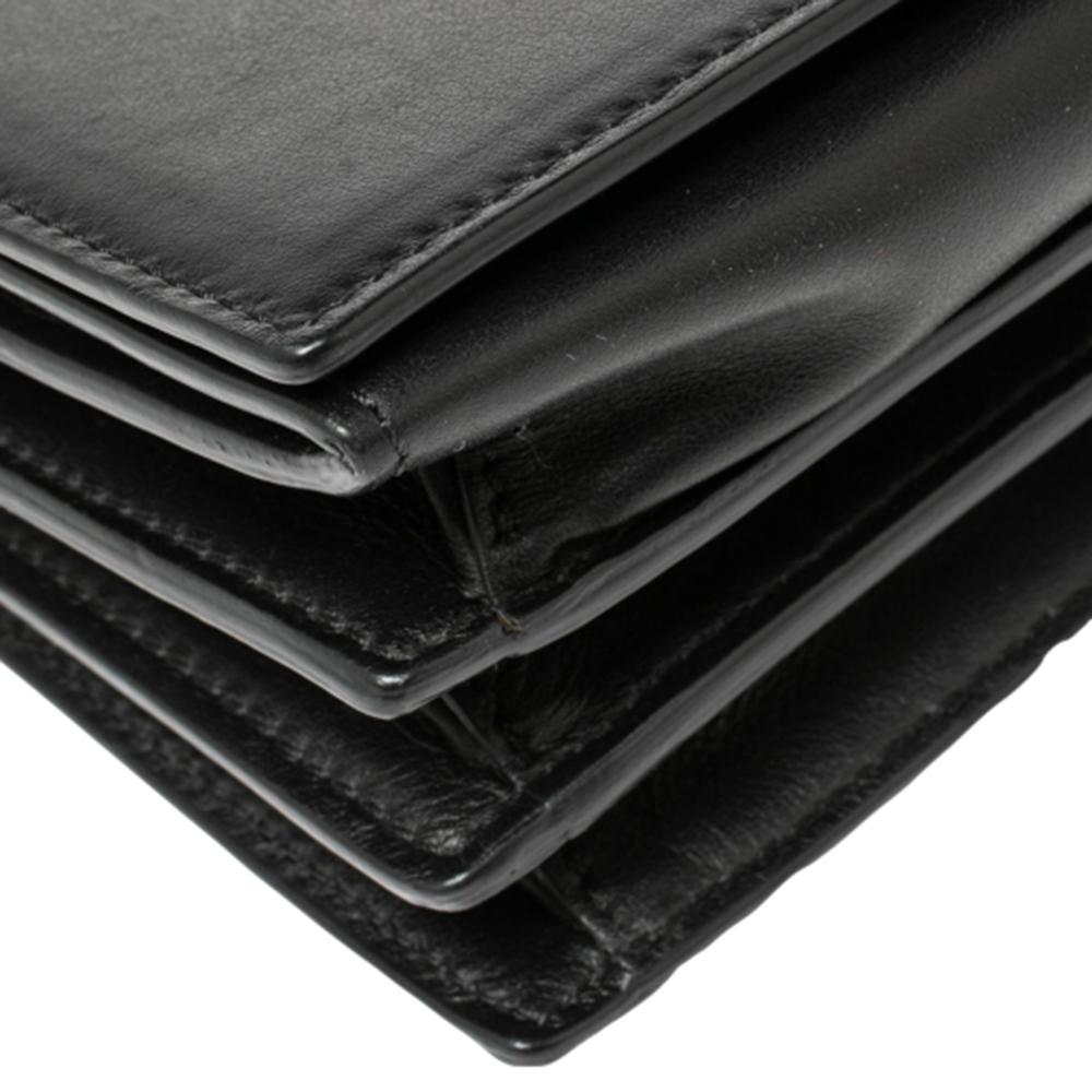 Off-White Black Leather Binder Clip Crossbody Bag 4