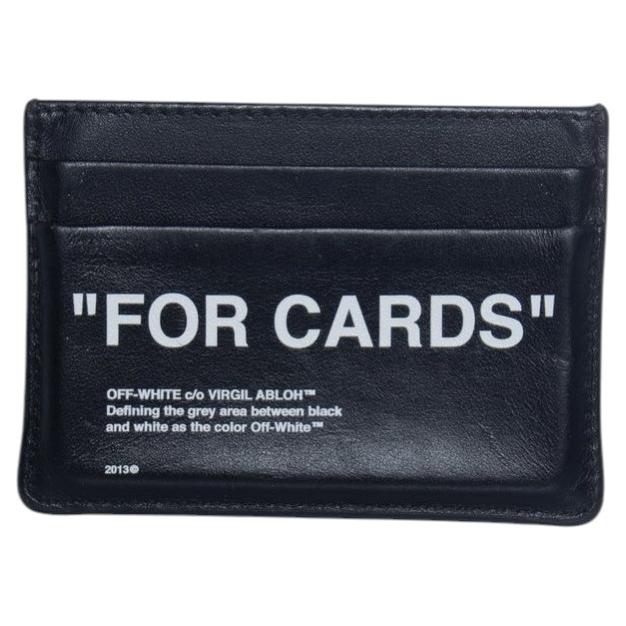 Pre-owned Off-white , Black Leather Card Holder