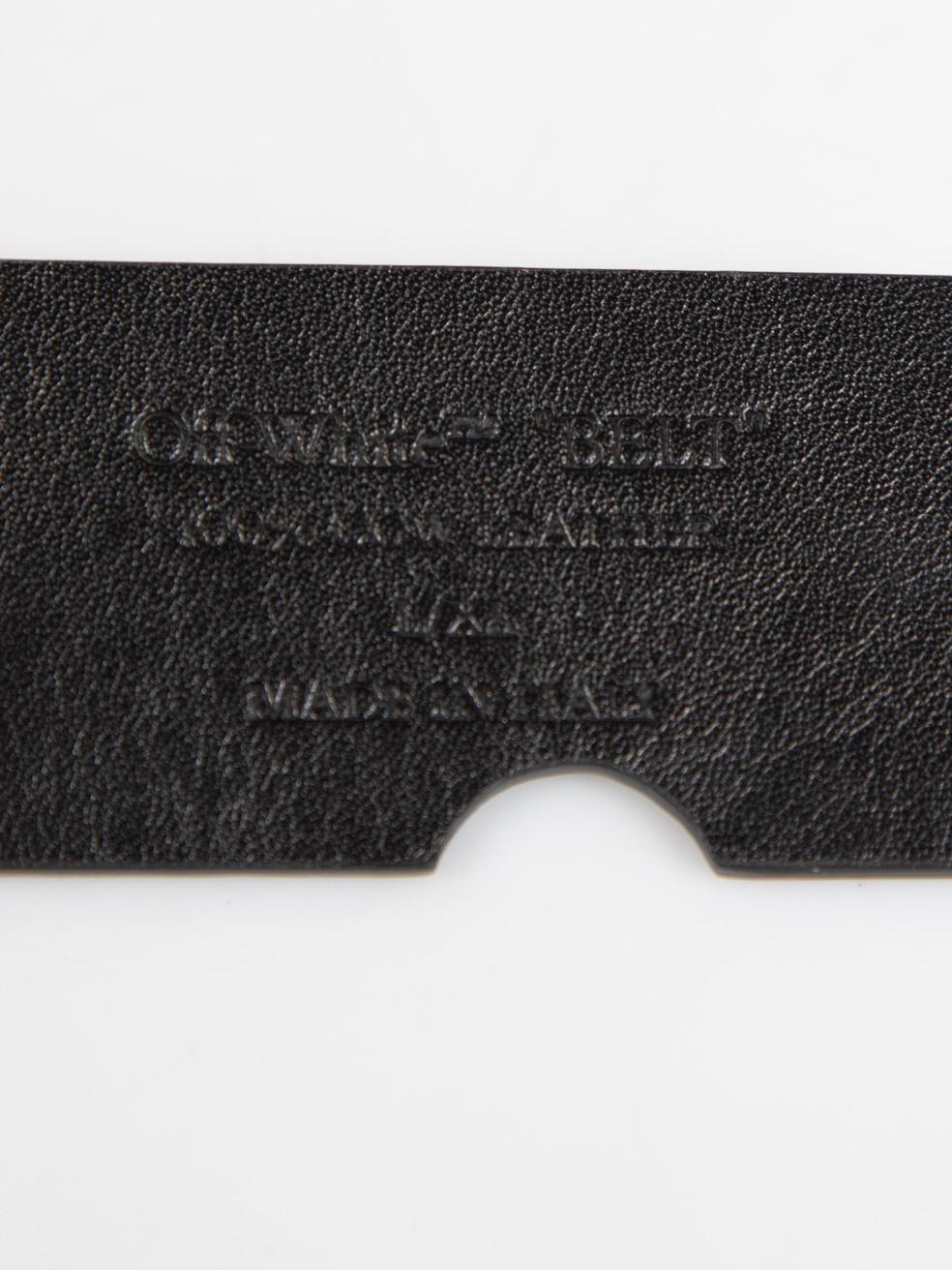 Off-White Black Leather Cut Out Belt 4