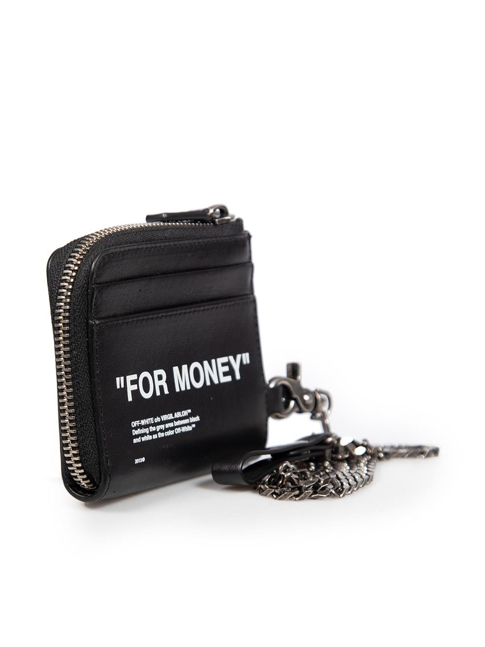 CONDITION is Very good. Minimal wear to wallet is evident. Minimal wear to front with minor scratch on this used Off-White designer resale item.
 
 
 
 Details
 
 
 Black
 
 Leather
 
 Wallet
 
 