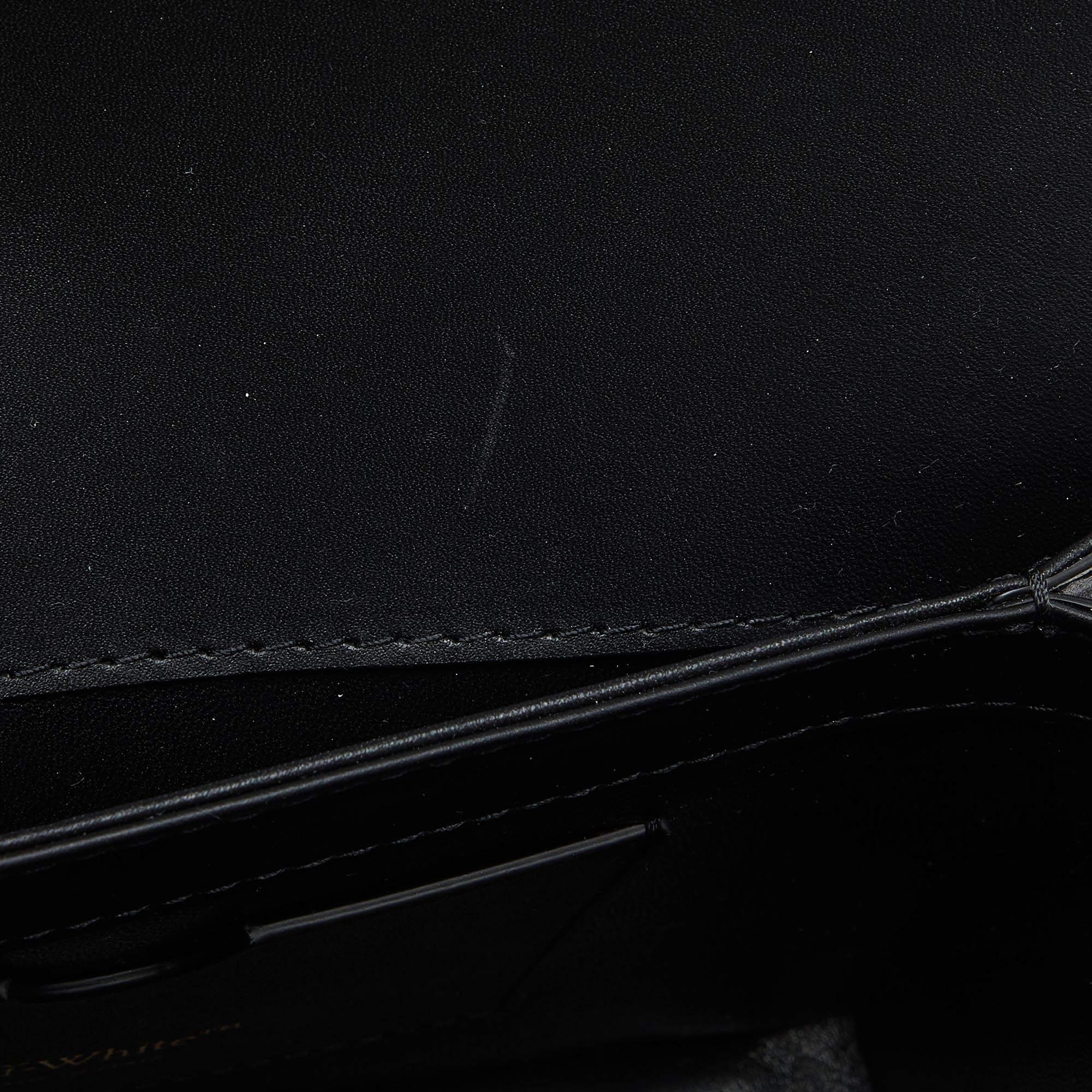 Off-White Black Leather Medium Screw Shoulder Bag 6