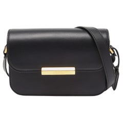 Off-White Black Leather Medium Screw Shoulder Bag