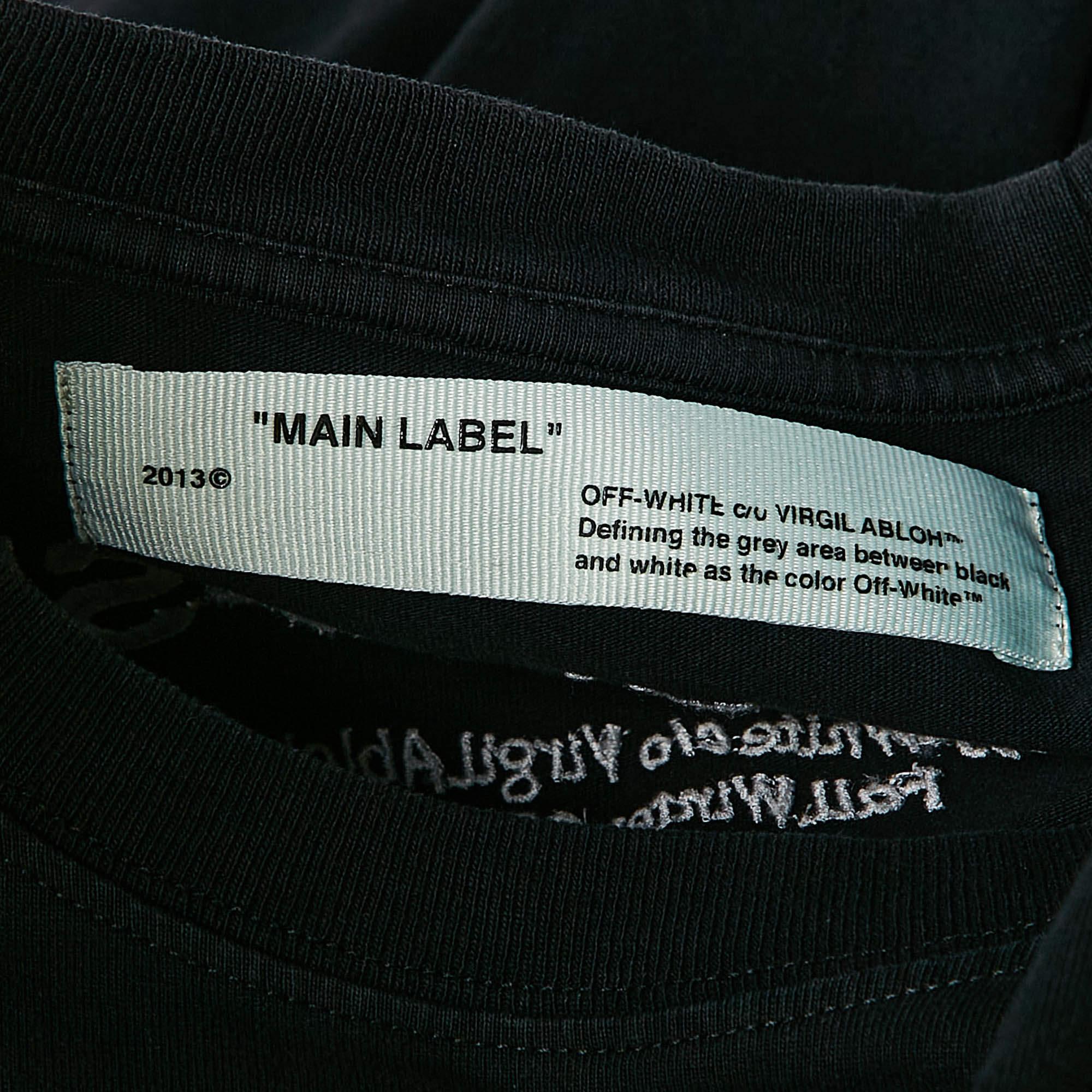 Maglietta girocollo in jersey ricamato con logo nero S.S. White In condizioni discrete in vendita a Dubai, Al Qouz 2
