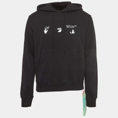 Off-White Sudadera de punto de algodón negra con logotipo S