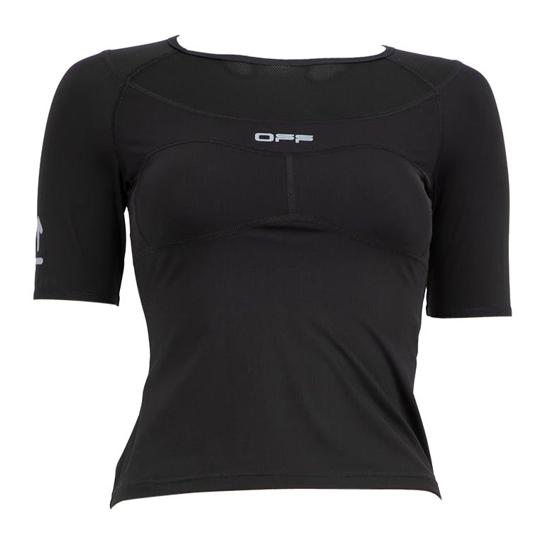 Camiseta técnica elástica con logotipo negro Off-White Talla XS
