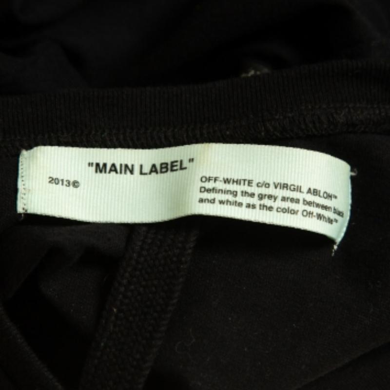 Off-White Camiseta de manga larga de algodón con estampado Monalisa negra XS Negro en venta