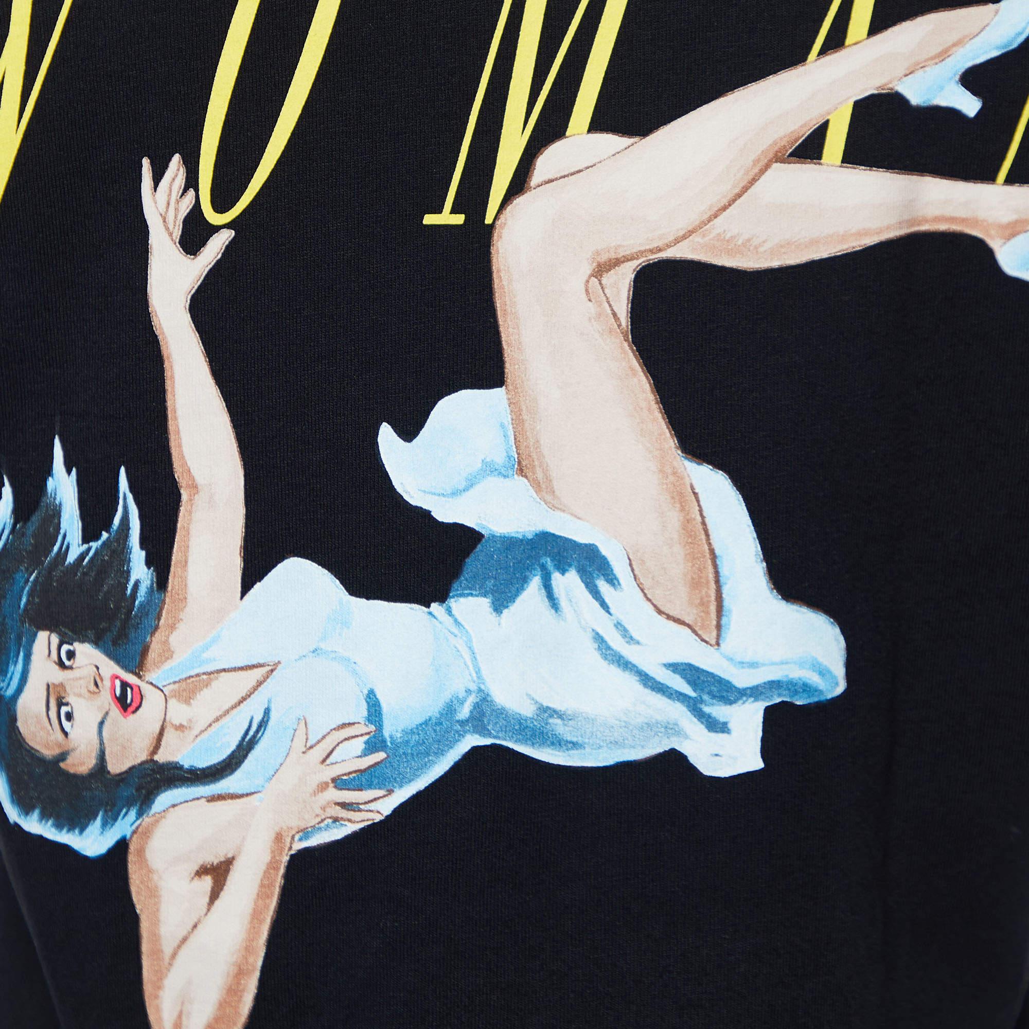 Women's Off-White Black No Doubt Print Cotton Crew Neck T-Shirt XS For Sale