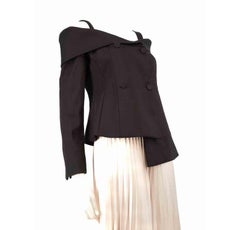 Off-White Black Off-Shoulder Twill Blazer Size M