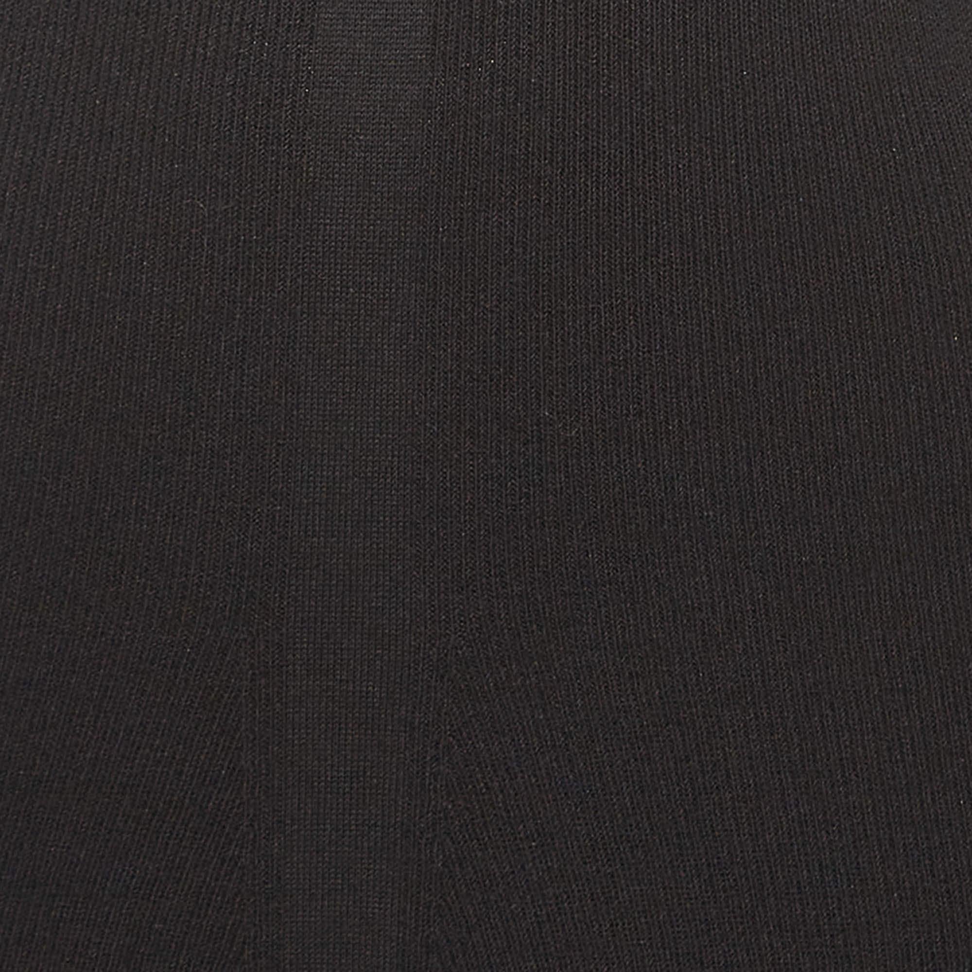 Off-White Vestido corto ajustado de punto de canalé negro con logotipo M Negro en venta