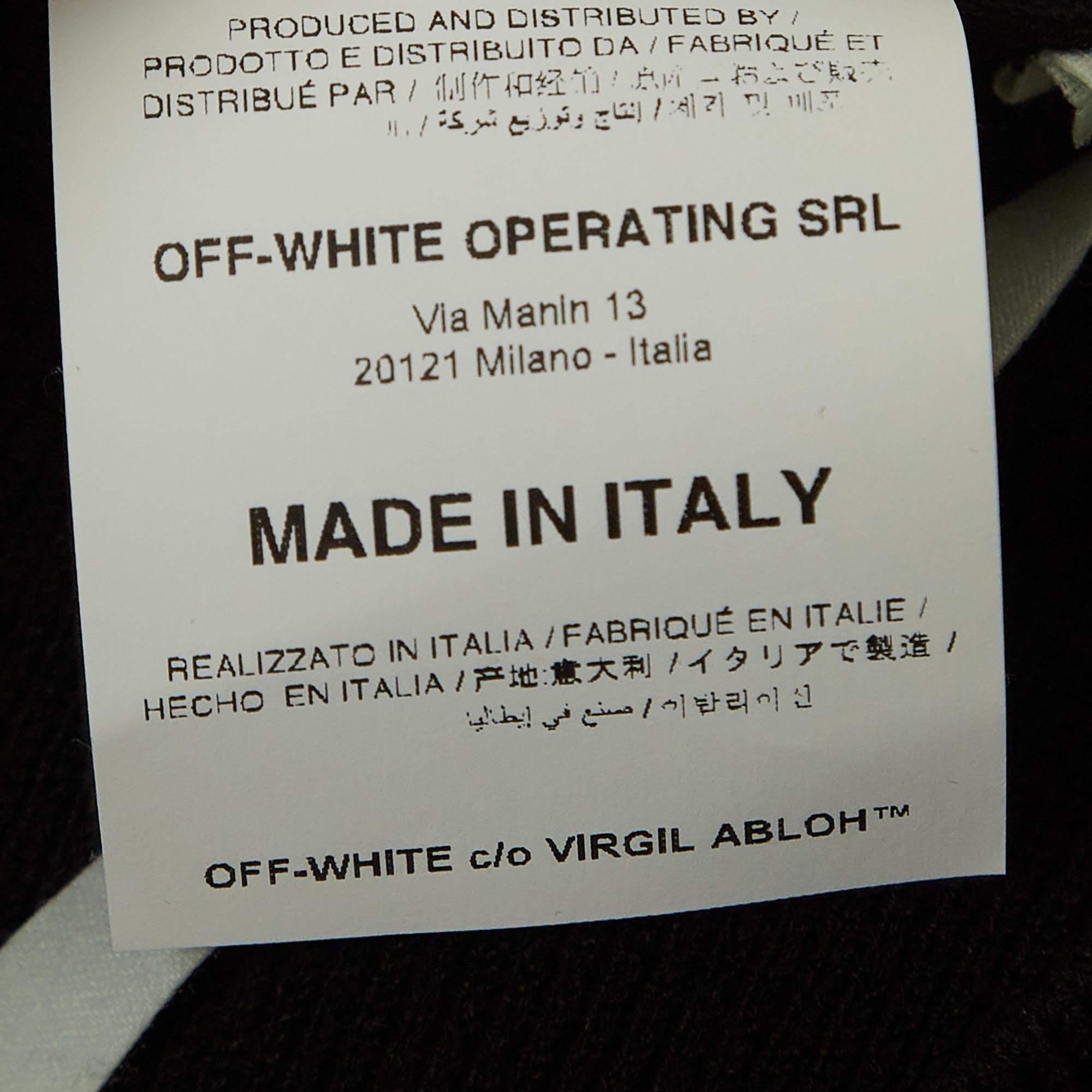 Off-White Vestido corto ajustado de punto de canalé negro con logotipo M en venta 2