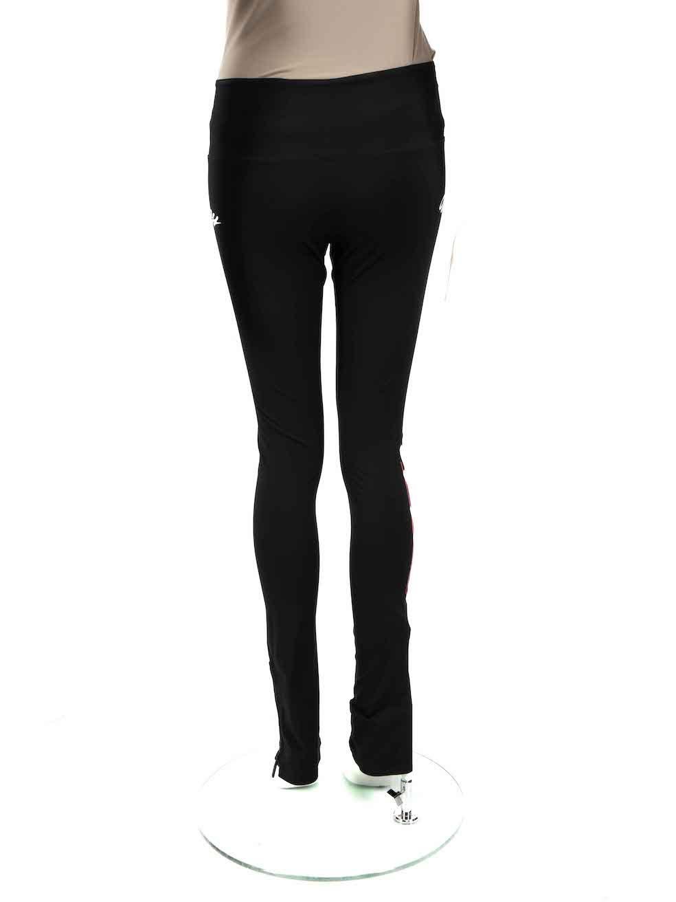 Off-White Black Stretch Zip Detail Logo Leggings Size S In Good Condition For Sale In London, GB