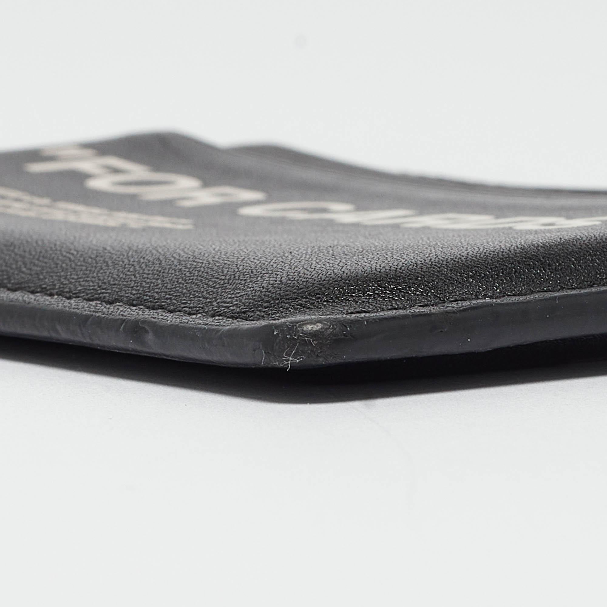 Off-White Black/White Leather Slogan Card Holder 6