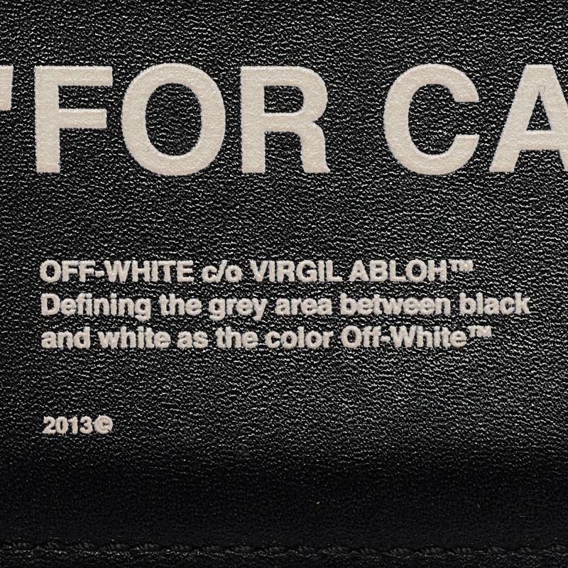 Off-White Black/White Leather Slogan Card Holder 1