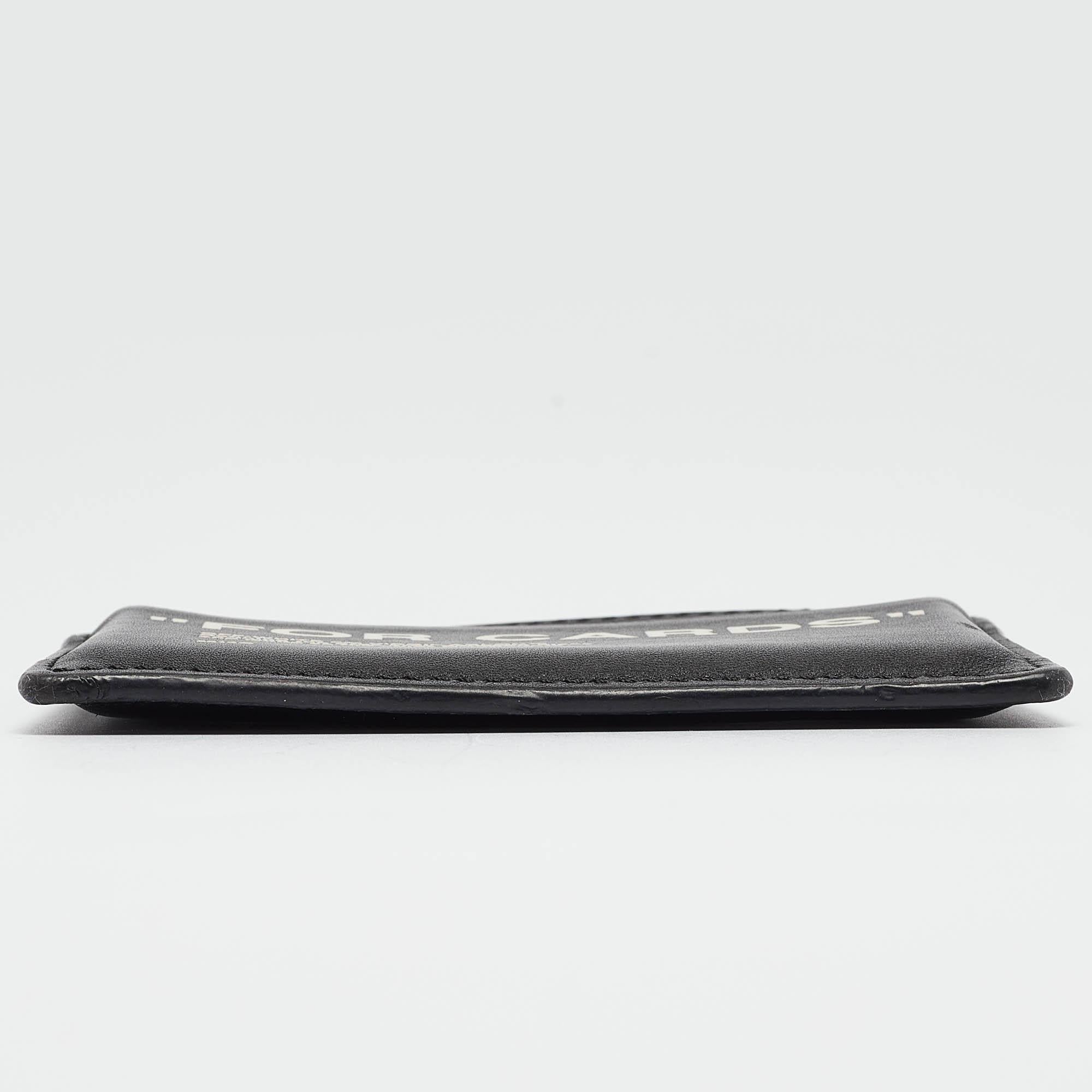 Off-White Black/White Leather Slogan Card Holder 3