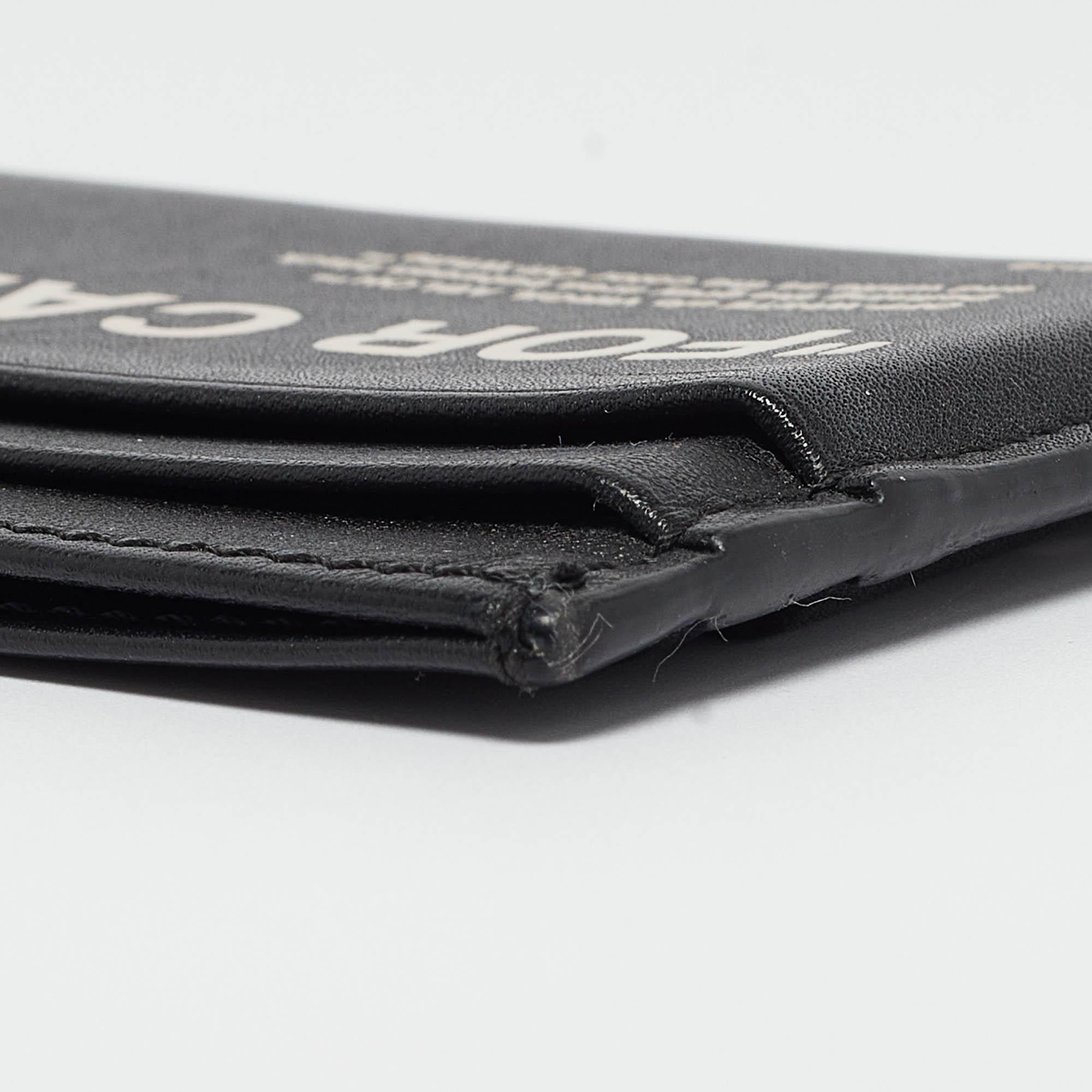 Off-White Black/White Leather Slogan Card Holder 4