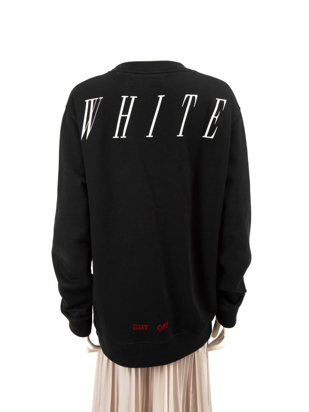 Nero Maglione con stampa lupo nero di Off-White, taglia M. in vendita