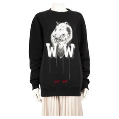 Off-White Black Wolf Print Jumper Size M