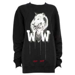 Off-White Black Wolf Print Jumper Size M
