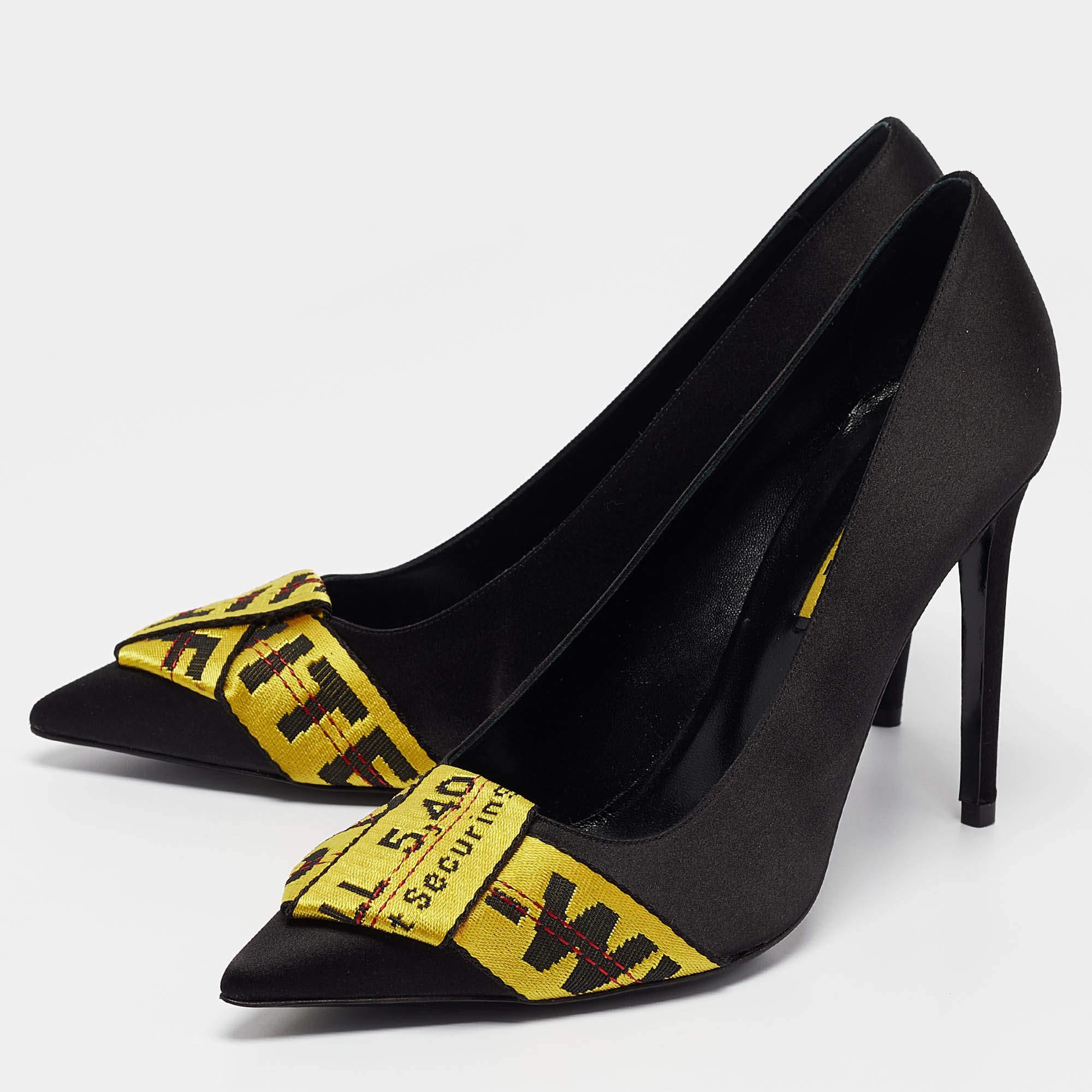 Exhibit an elegant style with this pair of pumps. These elegant shoes are crafted from quality materials. They are set on durable soles and sleek heels.