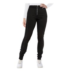Off-White Black Zipped Stretch Leggings Size S