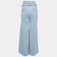 Off-White Blue Cotton Wide Leg Sweatpants XXS