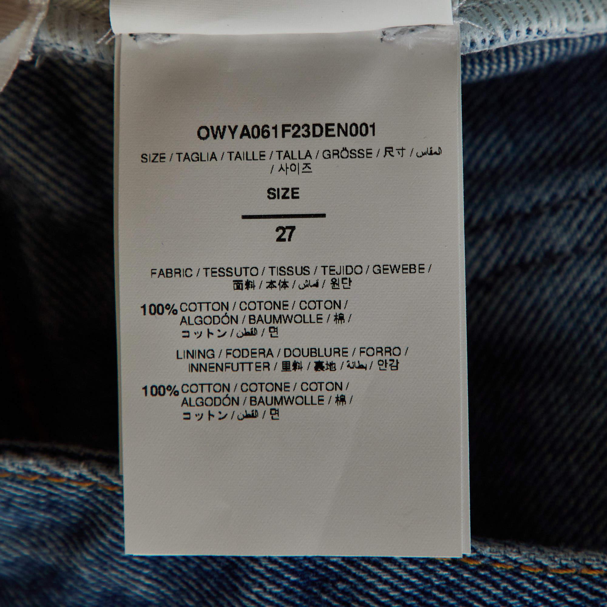 Off-White Blue Denim Flared Jeans S/Waist 31