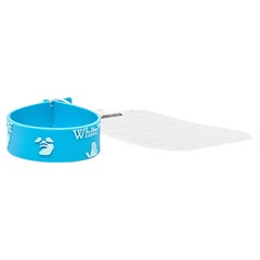 Bracelet logo en caoutchouc bleu Off-White