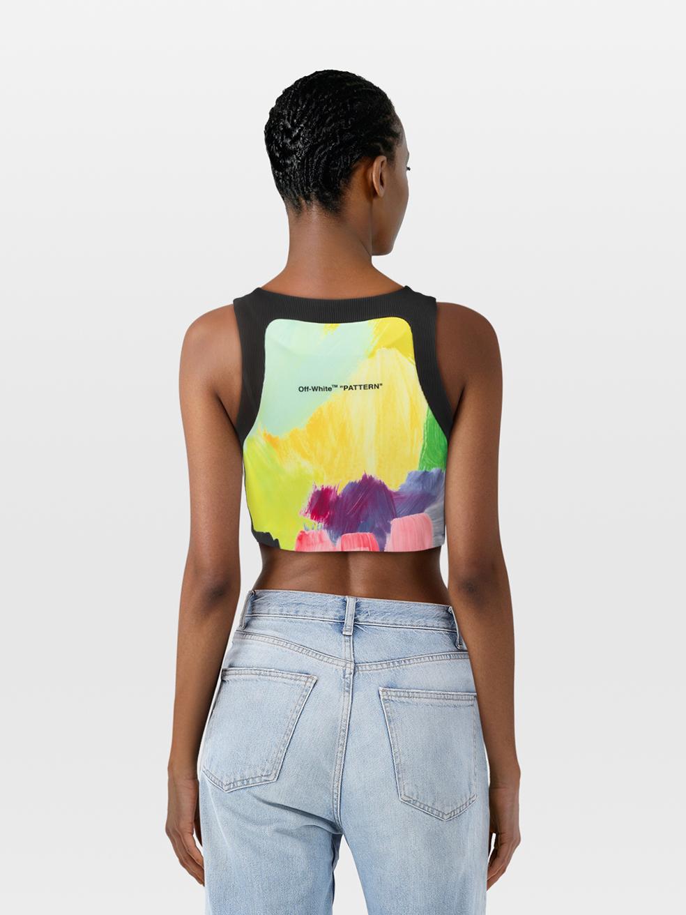El ESTADO es Muy bueno. El vestido presenta un desgaste mínimo. Decoloración bajo ambas axilas en esta prenda usada de reventa de diseñador Off-White.
 
 Detalles
 
 
 Multicolor
 
 Sintético
 
 Top
 
 Sin mangas
 
 Elástico
 
 Trazo de pincel
 
