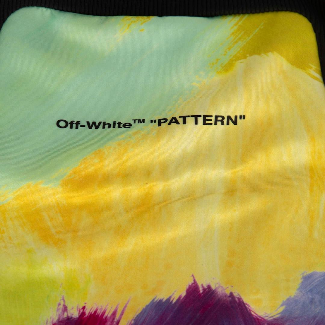 Off-White Brush Stroke Pattern Crop Top Talla S Gris en venta