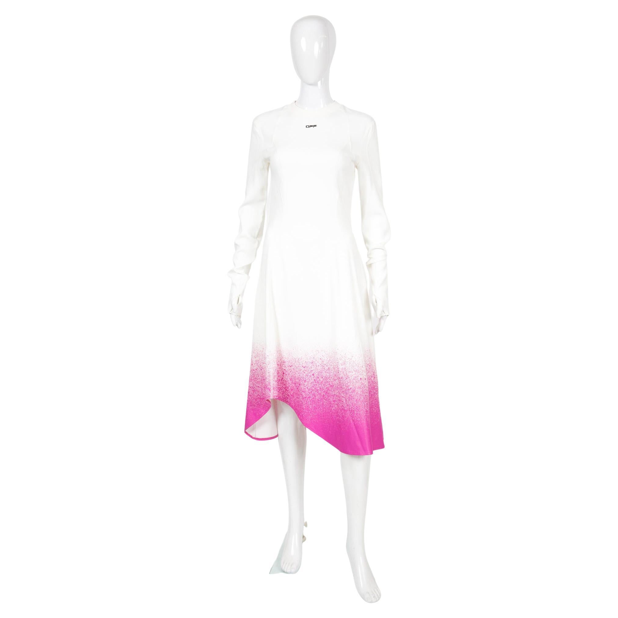 Off-White by Virgil Abloh White & Pink Dress