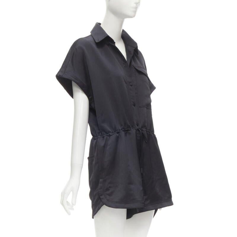 Black OFF WHITE C/O VIRGIL ABLOH black logo mechanic pocket boxy romper IT40 S For Sale