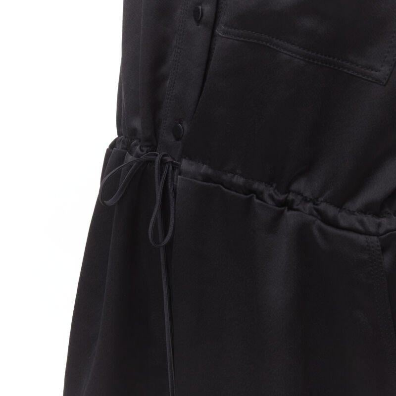 OFF WHITE C/O VIRGIL ABLOH black logo mechanic pocket boxy romper IT40 S For Sale 2