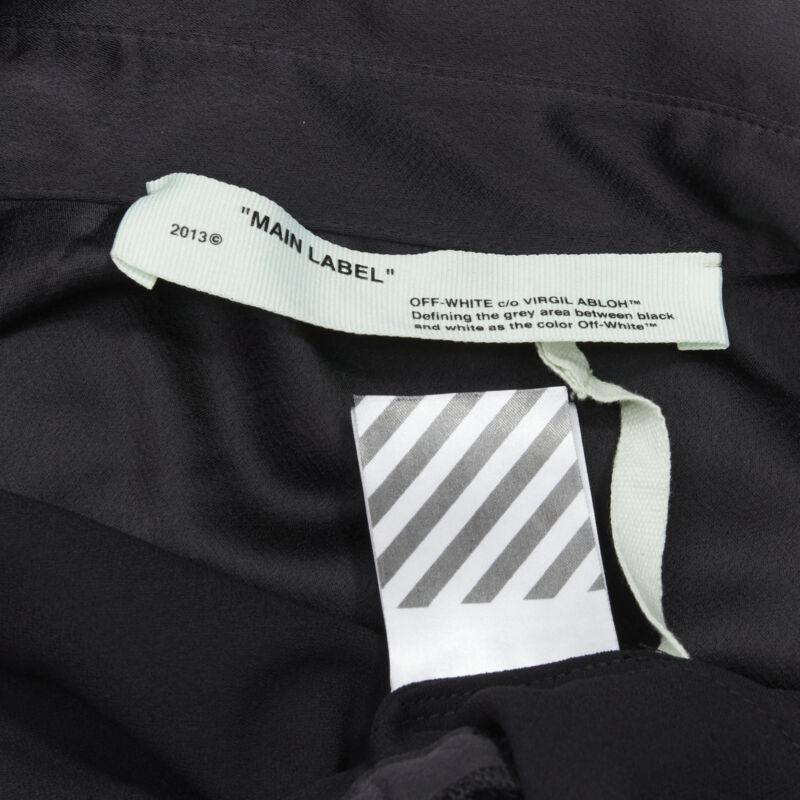 OFF WHITE C/O VIRGIL ABLOH black logo mechanic pocket boxy romper IT40 S For Sale 3
