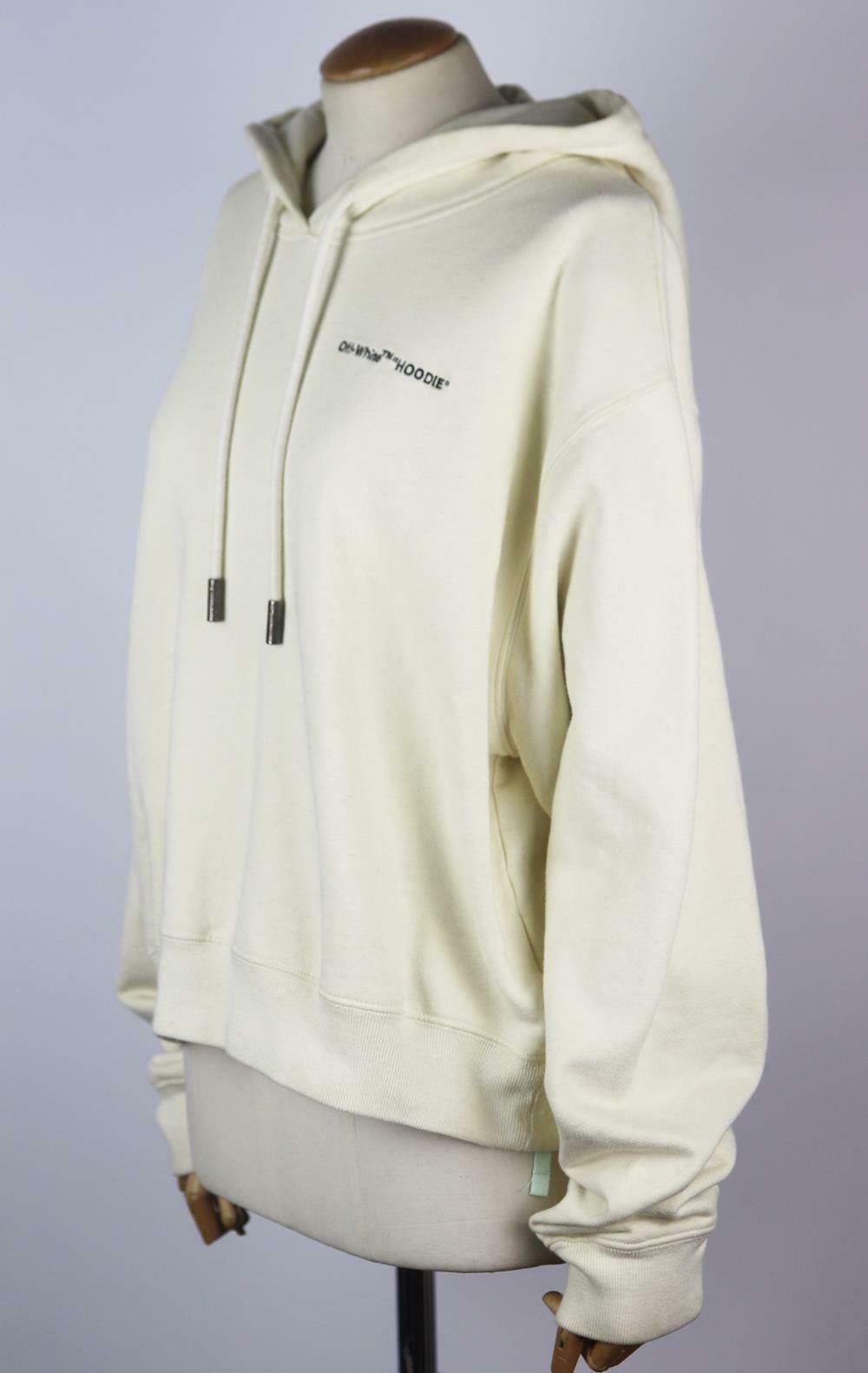 off white cropped hoodie