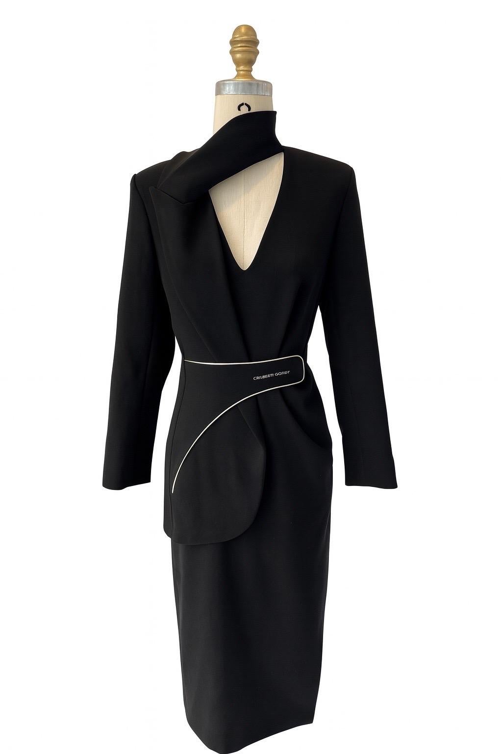 Off-White c/o Virgil Abloh FW19 Black Asymmetric Belted Blazer Dress Size IT 40 (US 6)

From Virgil Abloh’s Fall/Winter 2019 “Public Television” Collection, this sculptural black blazer dress embodies Off-White’s high-fashion evolution beyond