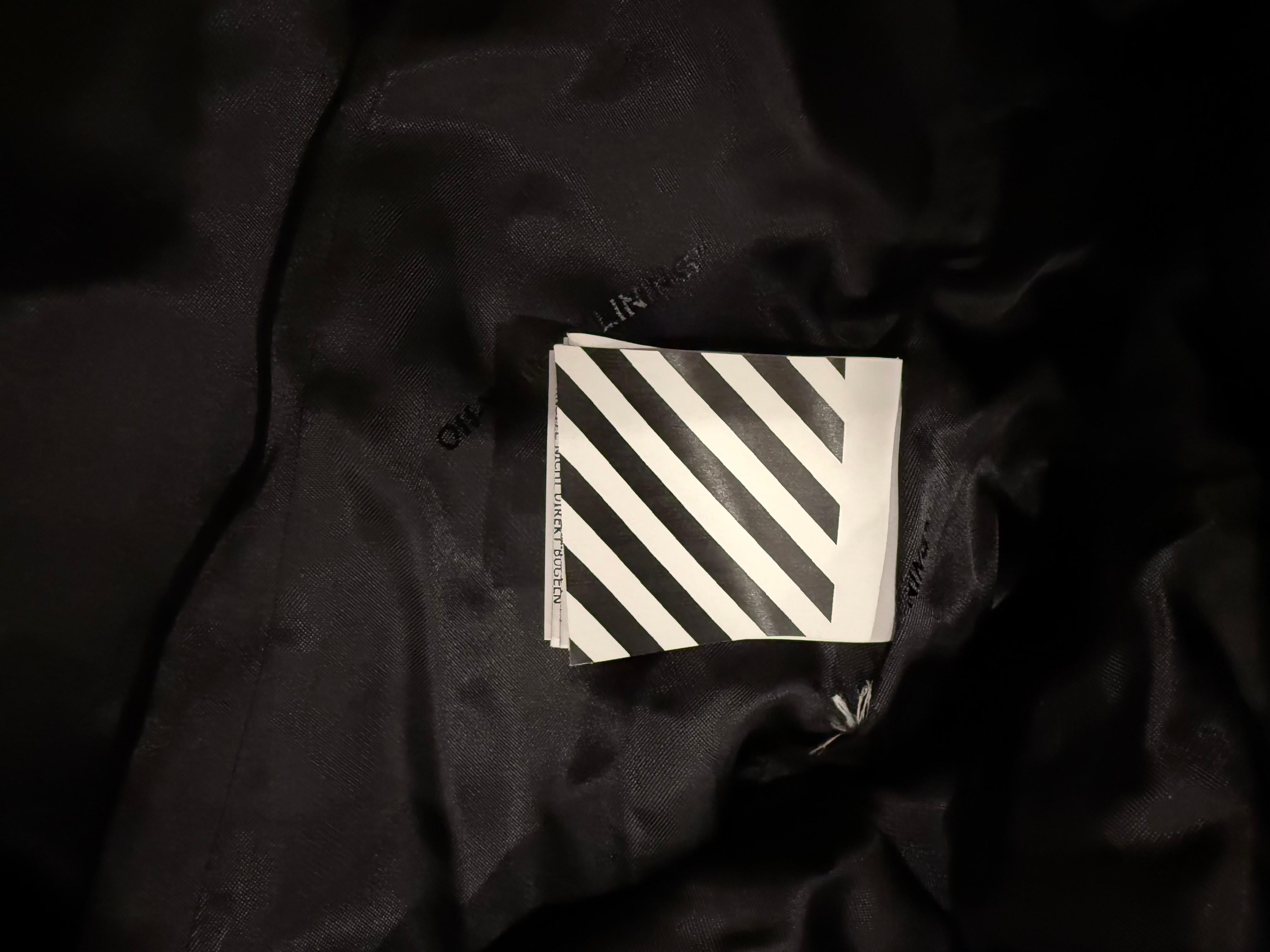 Off-White c/o Virgil Abloh FW19 Black Asymmetric Belted Blazer Dress Size IT 40 For Sale 4