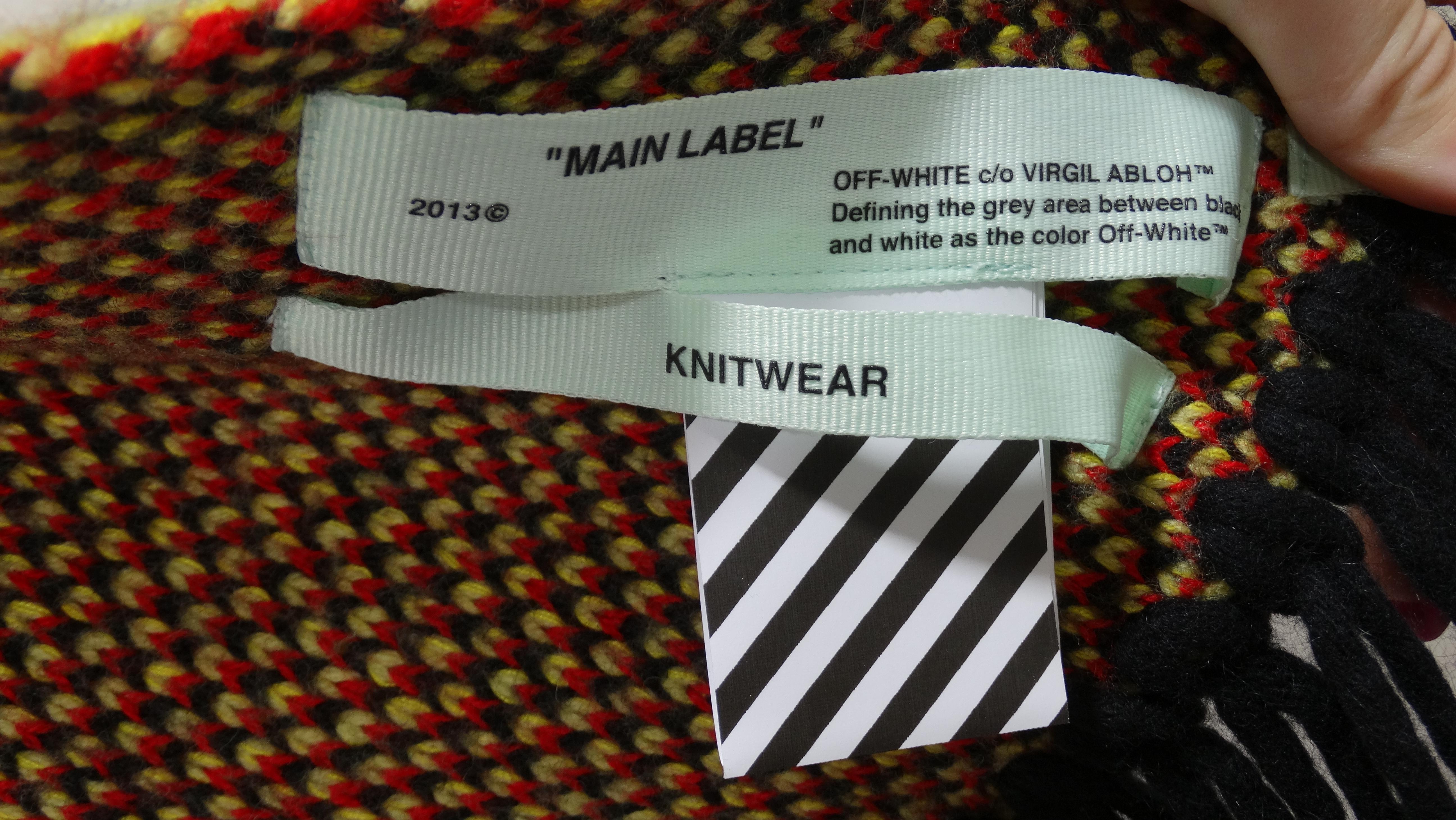 Écharpe en laine tricotée OFF-WHITE C/O VIRGIL ABLOH  Unisexe en vente