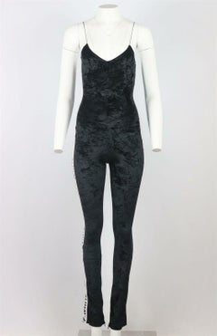 Off-White C/O Virgil Abloh Logo Jacquard Velvet Jumpsuit