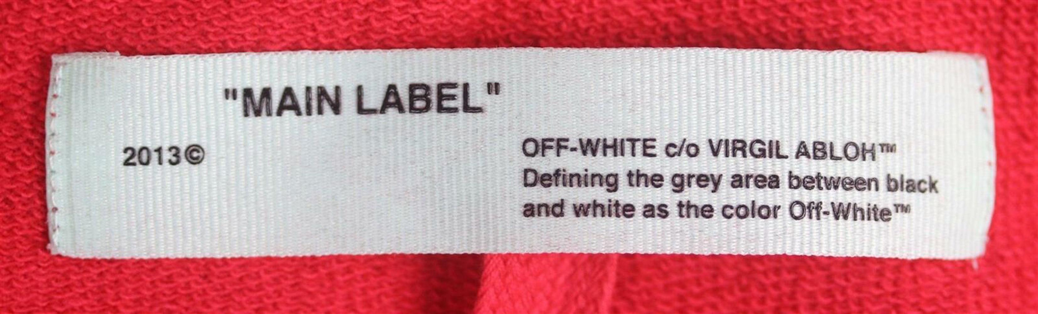 off white red hoodie
