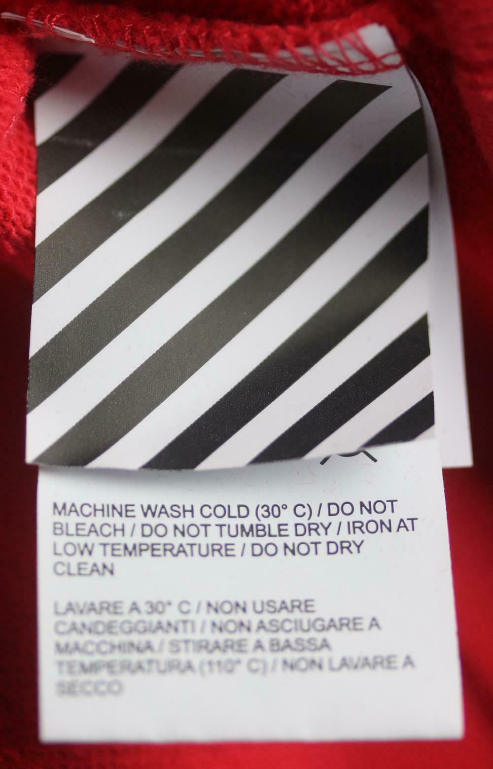 Red Off-White C/O Virgil Abloh Oversized Printed Cotton Jersey Hoodie