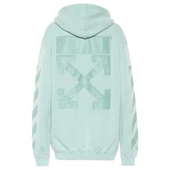 Off-White C/O Virgil Abloh Kapuzenpullover aus bedruckter Baumwoll-Jersey in Übergröße