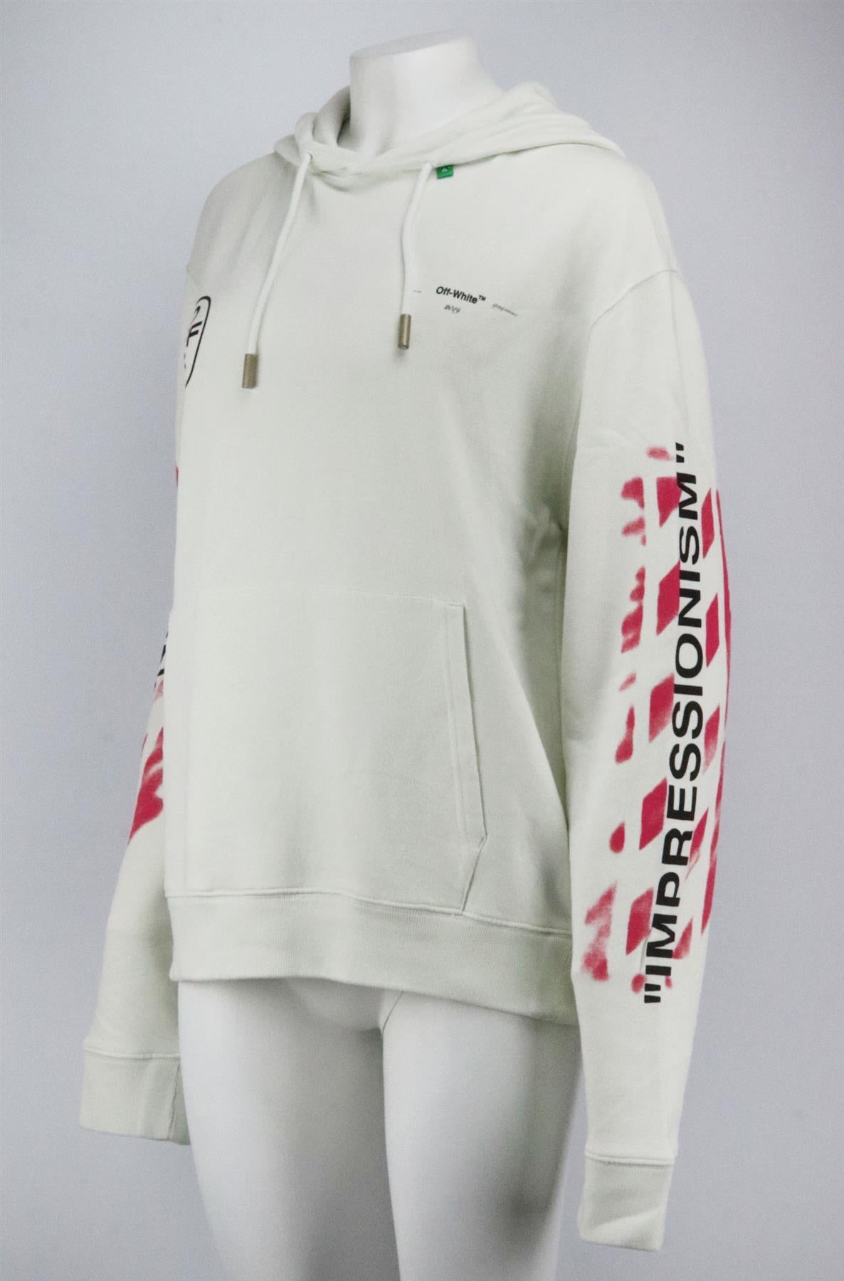This hoodie by Off-White is the quickest way to join the style set, this cotton-jersey design is printed with the brand’s iconic arrow detail in pink on the back and down the sleeves. Off-white cotton-jersey. Slips on. 100% Cotton; fabric2: 100%
