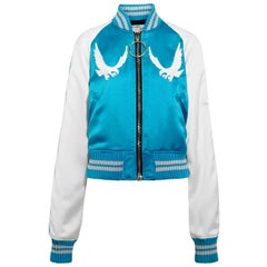 Off-White c/o Virgil Abloh Souvenir Embroidered Satin Bomber Jacket