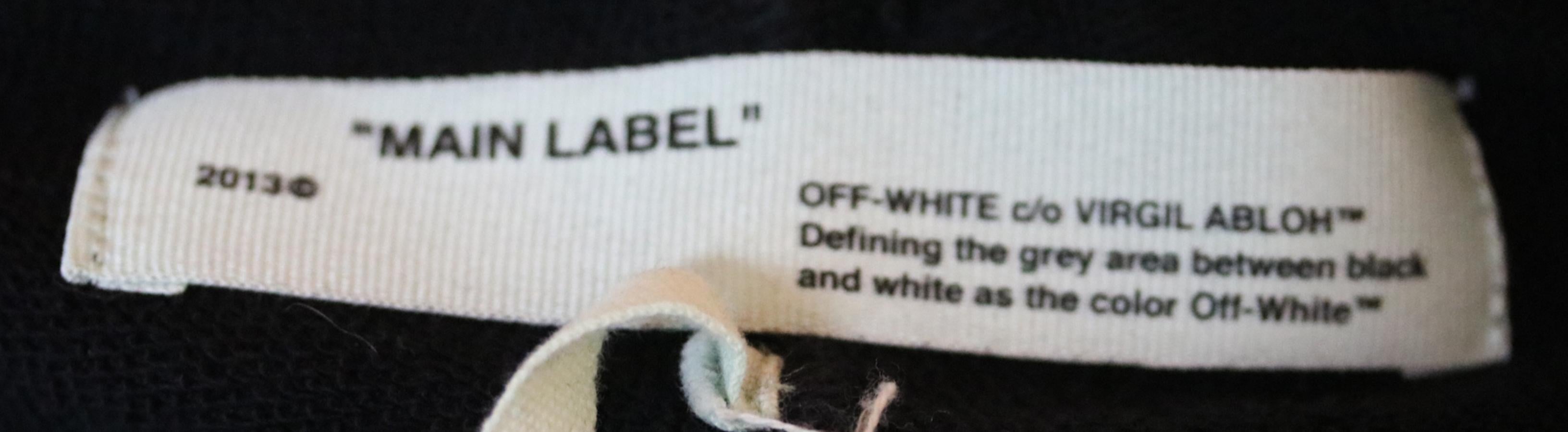 Off-White C/O Virgil Abloh Tape-Embroidered Cotton Sweatpants In Excellent Condition In London, GB