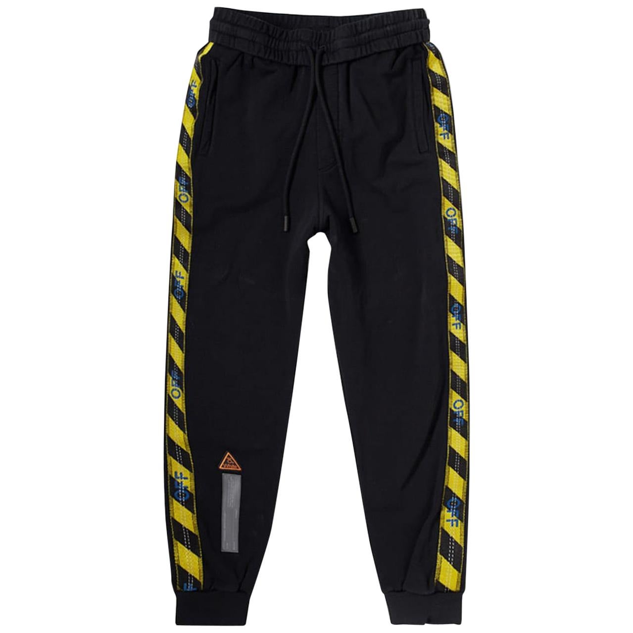 Off-White C/O Virgil Abloh Tape-Embroidered Cotton Sweatpants
