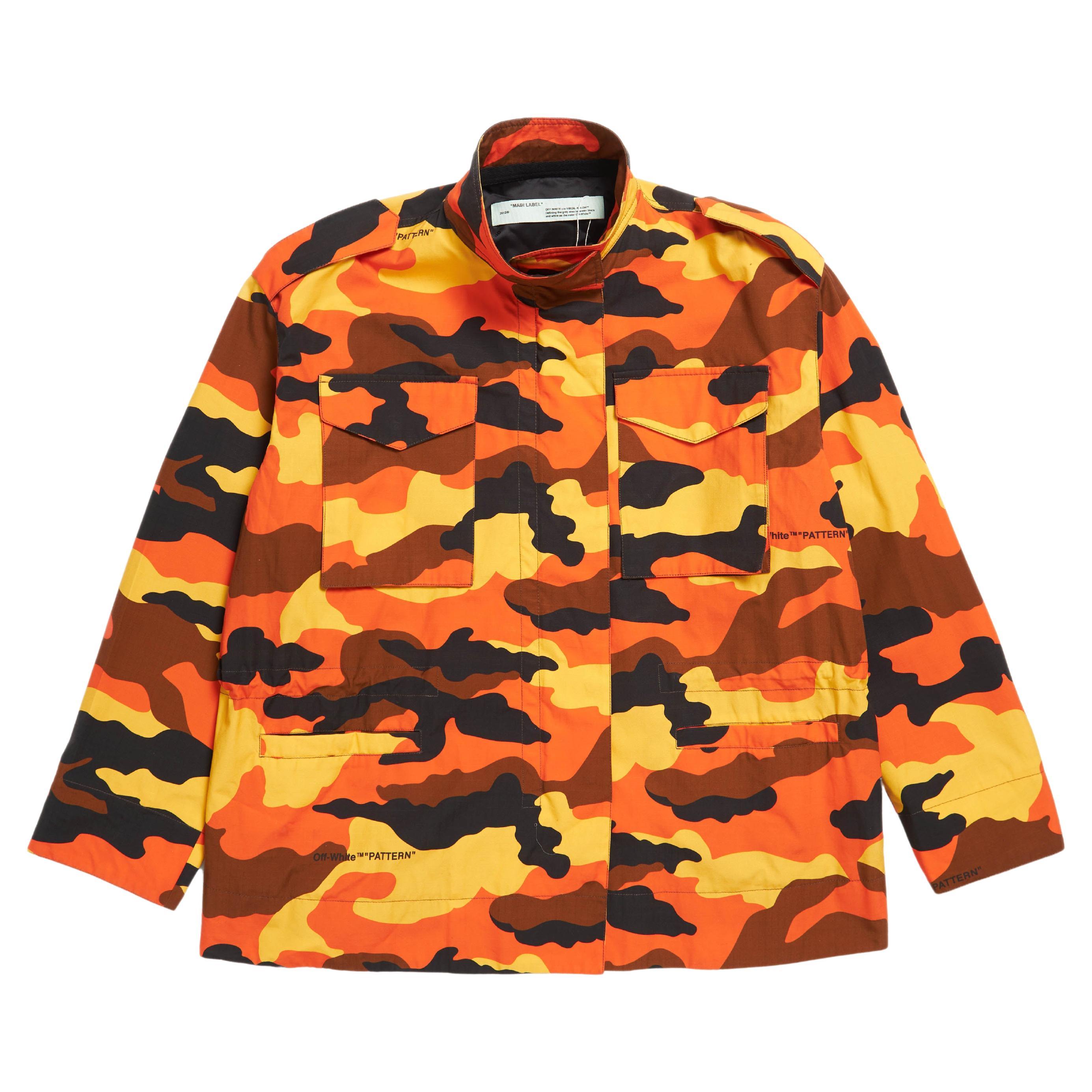 Off-White Camo Oversized Field Jacket For Sale at 1stDibs